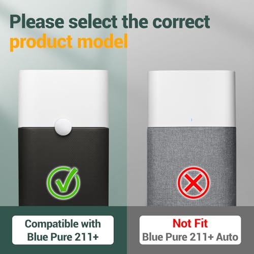 2 Pack Air Purifier Filters Compatible with Blueair 211+ & Blue Pure 211+