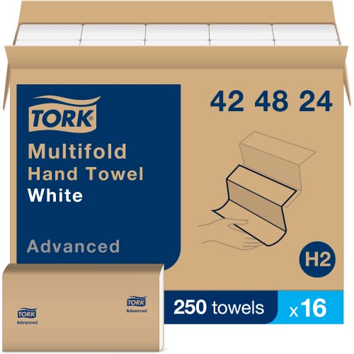 Tork Multifold Hand Towel White, 3-Panel, 250 Towels per Pack, 16