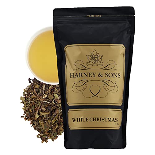 Harney & Sons White Christmas Loose Leaf Tea - Caffeinated Winter Blend, 16 oz