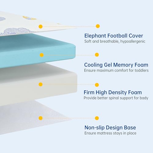WEVFGHI Warm White Pack and Play Mattress 38x26 Dual Sided Memory Foam