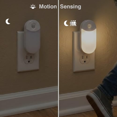 4-in-1 Power Outage Night Light Flashlight with Motion Sensor - 3 Pack