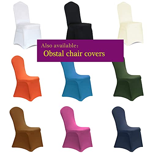 Obstal 4ft Stretch Spandex Table Cover for Standard Folding Tables - Universal Rectangular Fitted Tablecloth Protector for Wedding, Banquet and Party,Aqua