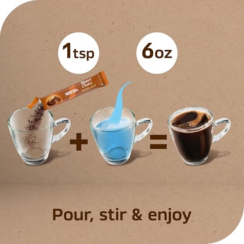 Hazelnut Flavored Instant Coffee Packets - 128 Cups, Premium Robusta & Arabica