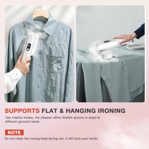 Nesmar G5 Pro Travel Clothes Steamer White 110-240V Portable Handheld Iron