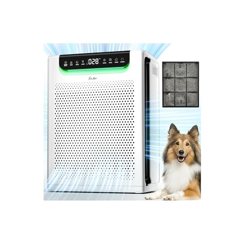 Air Purifier for Home Large Room White Milk Version - Covers 2600 ft², Washable Filters, Turbo & Sleep Modes