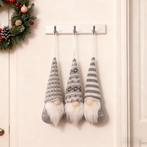 3PCs Christmas Gnome Ornaments for Tree, Decorative Plush Swedish