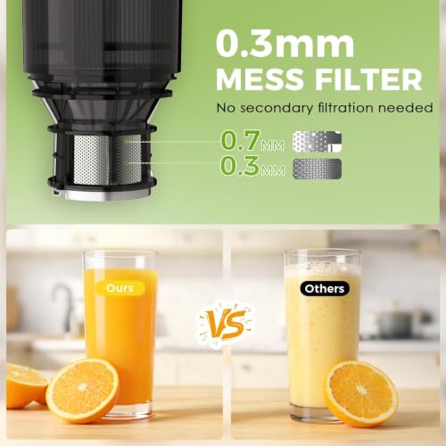 Cold Press Juicer Masticating Slow Auger Juice Extractor with Twist