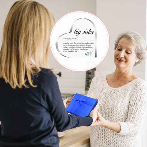 Sister Plaque Gifts for Big Sisters Birthday Christmas Graduation,Big Sister Definition Sign Acrylic Heart Plaque A517