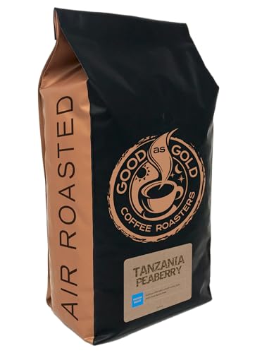 Tanzania Peaberry Coffee - 5lb Whole Bean Medium Roast by Good As Gold - Pack of 1