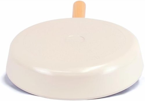 FIKA Nonstick Frying Pan - 9.5 Inch Induction Compatible Skillet with Wooden Handle | Healthy Ceramic Coating