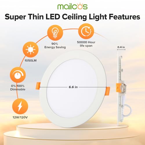 12 Pack 6 Inch LED Recessed Ceiling Lights 5 CCT Dimmable Canless Downlights