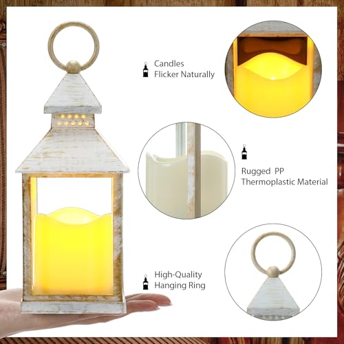 Sumind 8 Pack 9" Decorative Lanterns with Flameless Candles