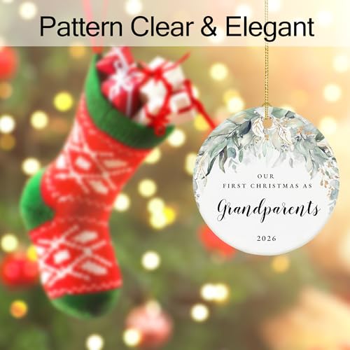 First Christmas as Grandparents Ornament 2026 - New Grandparents Holiday Decor