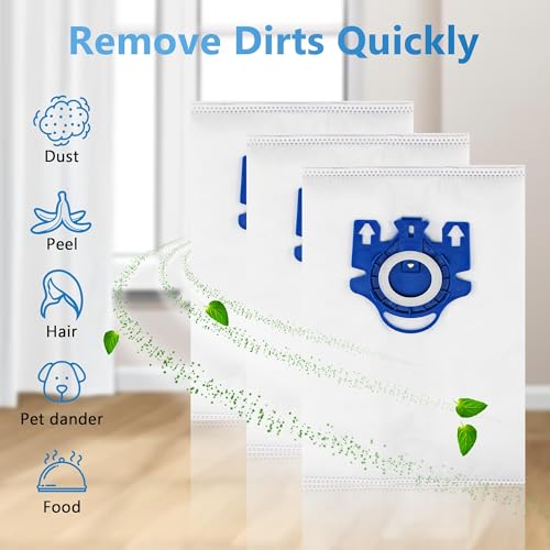 Blue & White 10 Pack Vacuum Cleaner Dust Bags for Miele GN Series with Filters