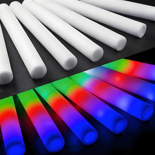 118 Pack Foam Glow Sticks Bulk Party Favors with 3 Flashing Modes - Light Up for Camping, Raves, Events - Variation of THIS listing 118