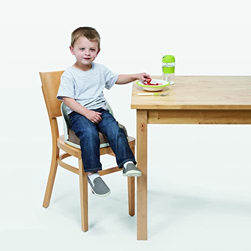 OXO Tot Perch Toddler Booster Seat Gray for Kitchen Chair, Removable Straps