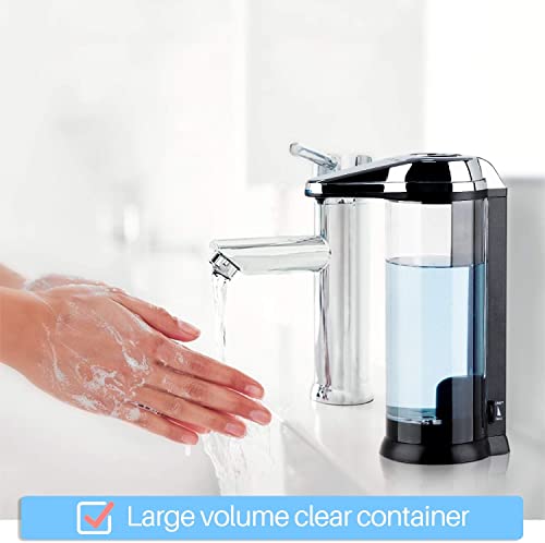 17oz Touchless Liquid Soap Dispenser - Chrome 2-Pack, Adjustable Volume