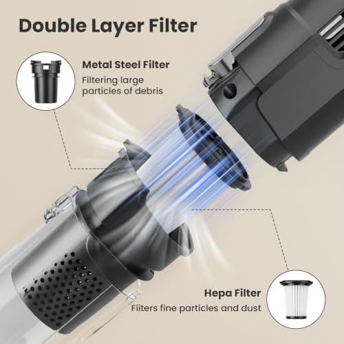 Cordless Handheld Vacuum Cleaner with Brushless Motor - Black - Up to 30 Min Runtime