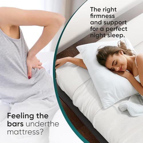 Queen Size Bunkie Board - Heavy-Duty Bed Support for Mattress - 60x80 with Noise-Reducing Cover - Variation Queen-60X80 IN