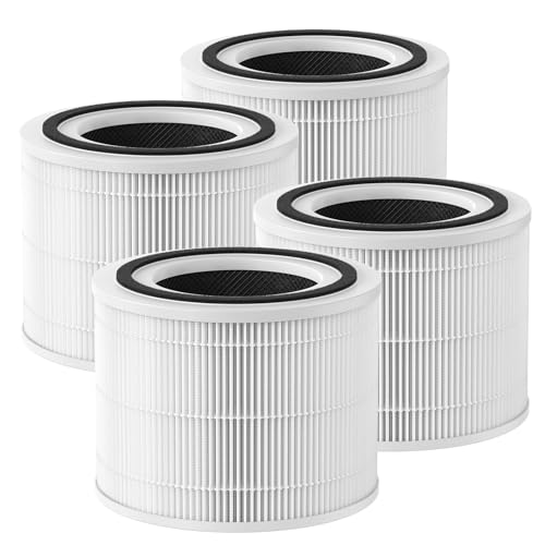 White 4 Pack Replacement Air Filters for Puroair 240 Air Purifier - Compatible