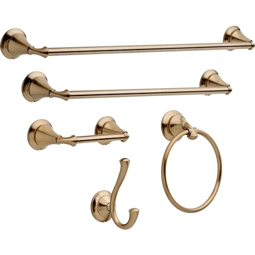 Delta Hand Towel Ring - Champagne Bronze Wall Mount for Kitchen & Bathroom - Linden Accessories