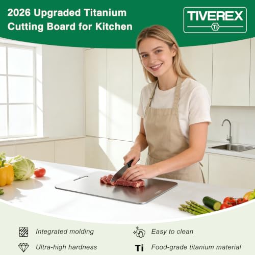 Titanium Cutting Board Set of 3 - 15.3 x 11, 13.4 x 9, 9.8 x 5.9 Inches