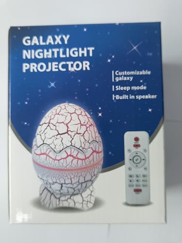 Dinosaur Egg Galaxy Star Projector Starry Light with Wireless Music Player, Night Light with White Noise, Nebula,Timer & Remote Control Best Gift & Decoration for Children's and Adults' Bedroom