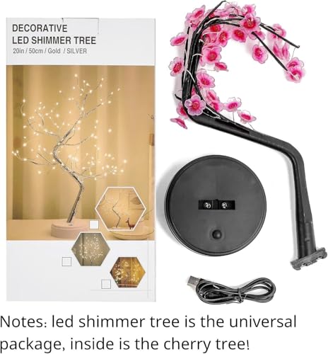 Nakolulu 18in Cherry Blossom Tree Light (4 Pack) USB/Battery Powered – 36 LEDs