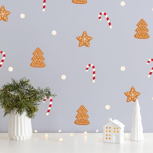 Candy Canes Decals - Easy-to-Apply & Removable Wall Stickers: Transform Your Toddlers Bedroom with Durable, Vibrant Peel-and-Stick Wall Decor ? Stickers for Kids