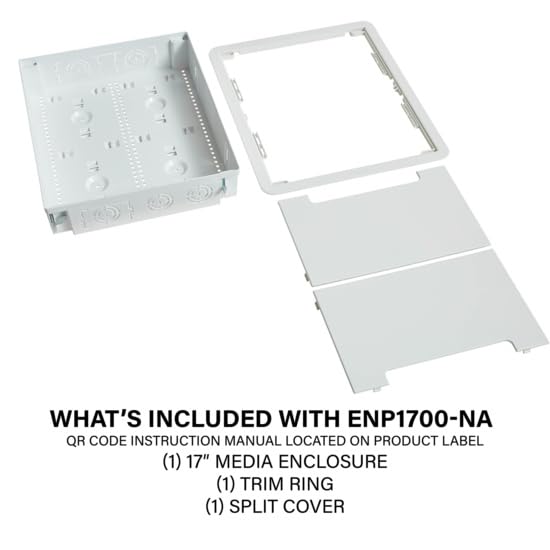 On-Q 17 Inch Dual-Purpose In-Wall Media & Cable Management Box ENP1700NA