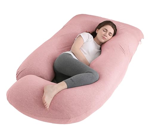Pregnancy Pillow for Sleeping - 59 Inch Maternity Support Body Pillow with Removable Washable Cover - Pink Variation of THIS listing