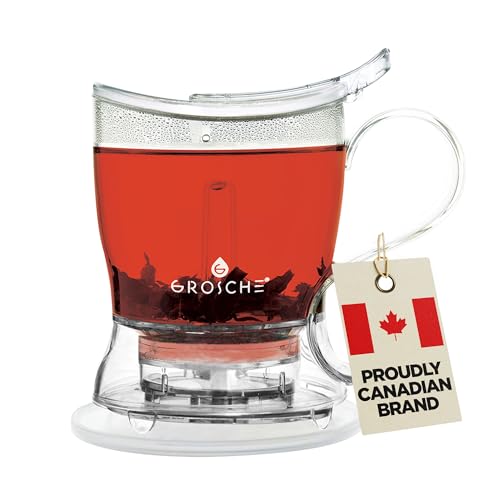 GROSCHE Aberdeen BPA-Free Clear 17.7 oz Tea Maker with Infuser