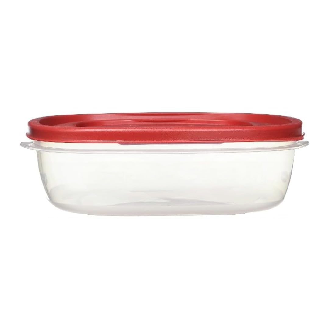 Utensilux Rubber maid Food Storage Containers Nine Cup Food Storage Containers 7 Peice Set, Easy Find Lids, 3 Containers, 3 Lids Chalk Pen And Chalk Labels