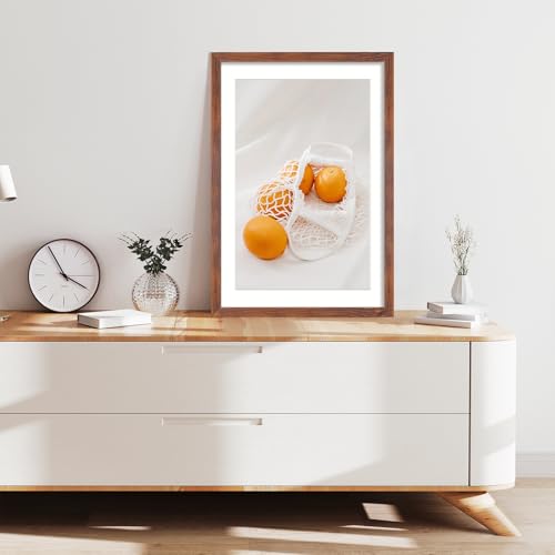 Brown 24x36 Poster Frame - Gallery Style Picture Frame with Plexiglass, Wall Mount
