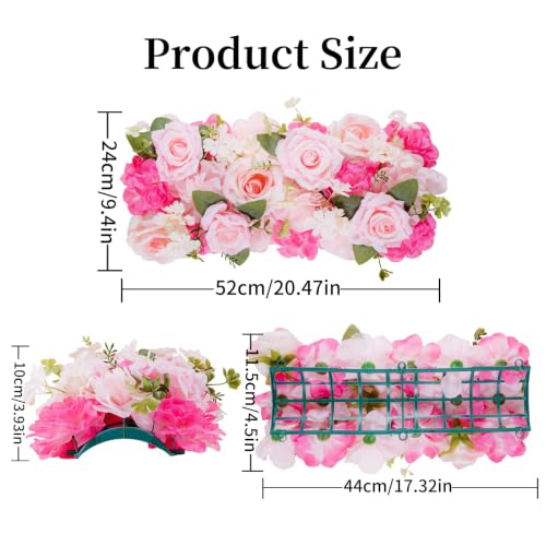 Pink Wedding Arch Decorations 10 Pack - 20.47 Inch Faux Silk Flowers