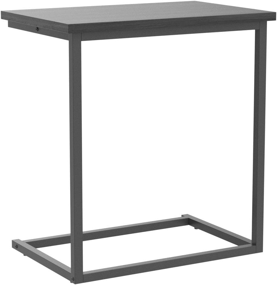 Pipishell C-Shaped End Table - 27-Inch High Sofa Side Table for Living Room - Wood 2-Pack