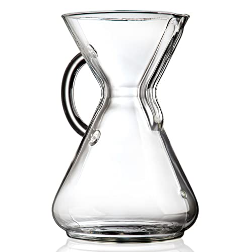 Chemex 10-Cup Glass Pour-Over Coffee Maker with Handle - Elegant Design