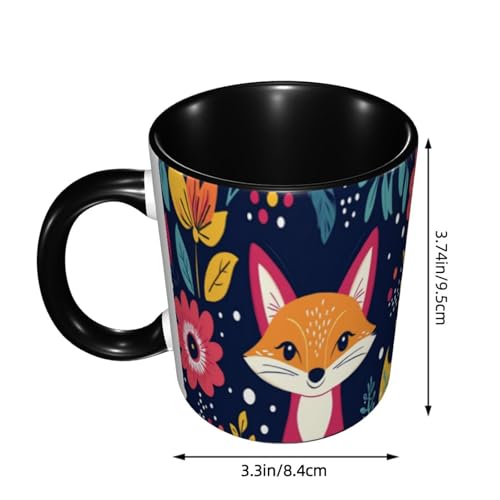 Qceqkul 11oz Ceramic Mug Blue - Microwave & Dishwasher Safe Coffee Tea Cup
