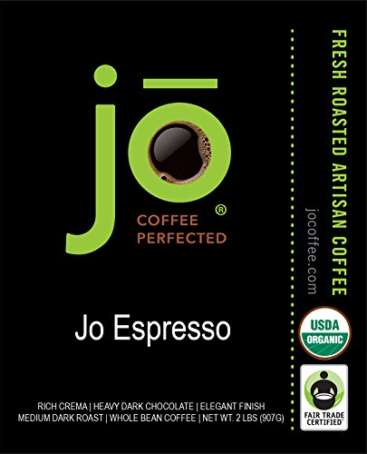 Jo Espresso Organic Whole Bean Coffee 2 lb Medium-Dark Roast - Pack of 1