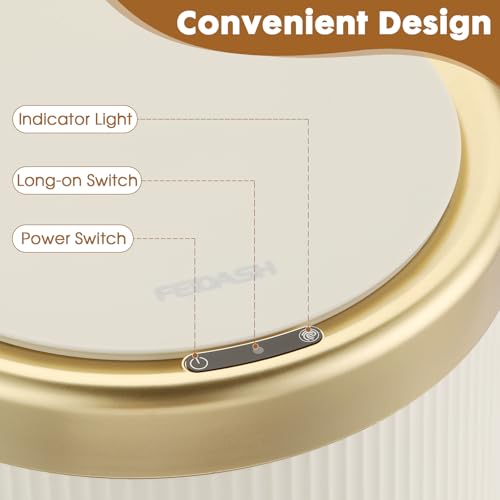 Automatic Bathroom Trash Can with Lid - Motion Sensor, 2.8 Gallon, White