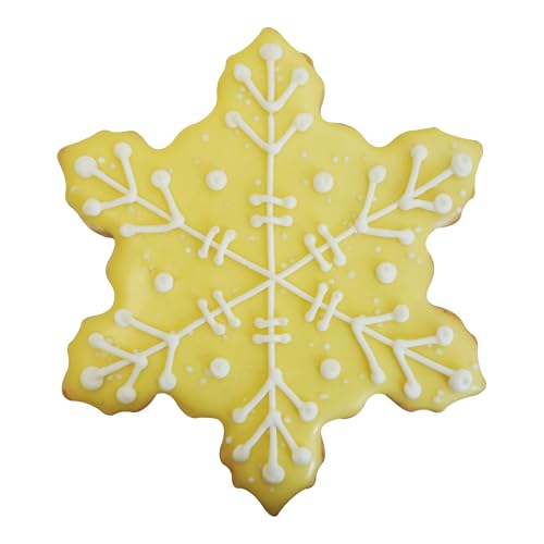 Snowflake Cookie Cutter 4in – Polyresin-Coated Stainless Steel for Cookies, Fondant & Crafts