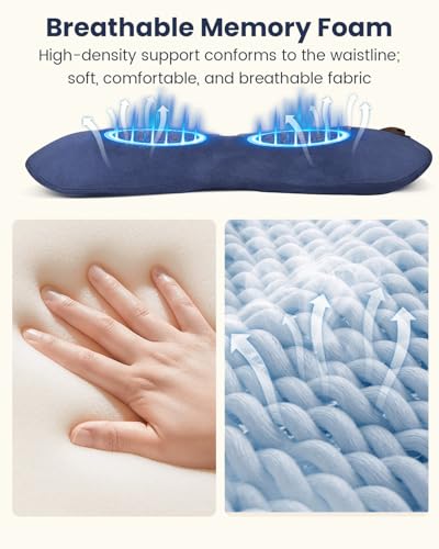 Vastaint 3-in-1 Wireless Back Massager with Heat, Air Compression & Vibration - Blue-Gray