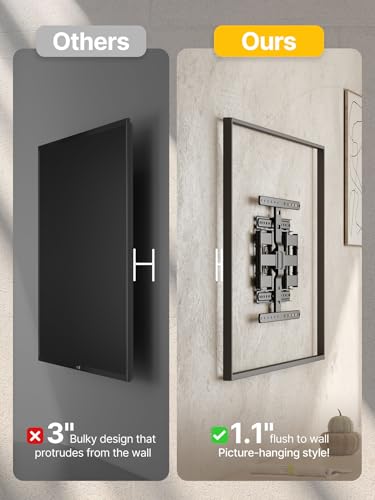 Ultra Slim Full Motion TV Wall Mount for 43-90 Inch TVs – Adjustable & Discreet