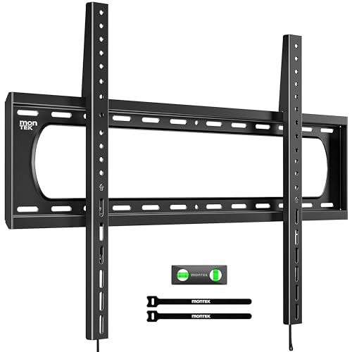monTEK Fixed Wall Mount for 60-120 Inch TVs Up to 300 lbs - Heavy Duty, Slim Profile