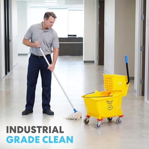 SIMPLI-Magic 2-Pack 26 Quart Commercial Mop Buckets with Wringer, Yellow