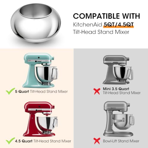 AIEVE Snack Coater for KitchenAid Tilt-Head Stand Mixer - Regular Size