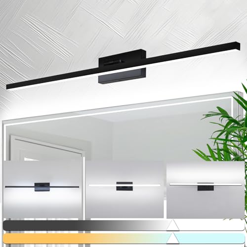 Zouzai 32 Inch Black Bathroom Vanity Light 2nd Gen with 5 Color Temp Options
