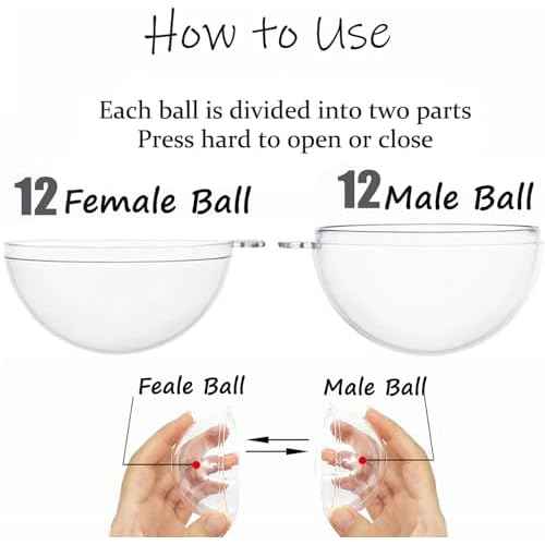 12Pack 80mm Clear Christmas Ball Ornaments, 3.14IN Fillable DIY Craft Plastic Balls Transparent Xmas Decor Balls - Fillable Bauble Ball Ornaments for Holiday Wedding Party D?cor