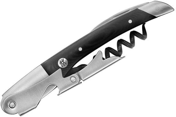 Waiter's Corkscrew Wine Bottle Opener with Foil Cutter - Stainless Steel