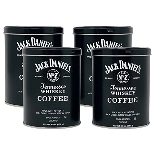 Vanilla Jack Daniels Coffee Gift Pack - 4 Cans, 8.8oz Each with Measuring Spoon